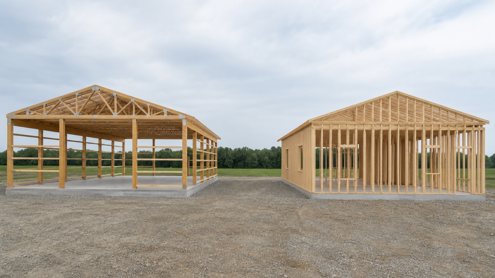 Pole Barn vs. Stick-Built: Cost and Trade-Off Comparison